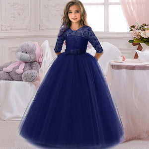 2019 new lace wedding holy dress the flower girl bow tie the tennis party the banquet party show ball dress vestidos de fiesta