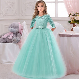 2019 new lace wedding holy dress the flower girl bow tie the tennis party the banquet party show ball dress vestidos de fiesta