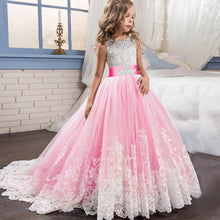 Load image into Gallery viewer, 2019 new lace wedding holy dress the flower girl bow tie the tennis party the banquet party show ball dress vestidos de fiesta